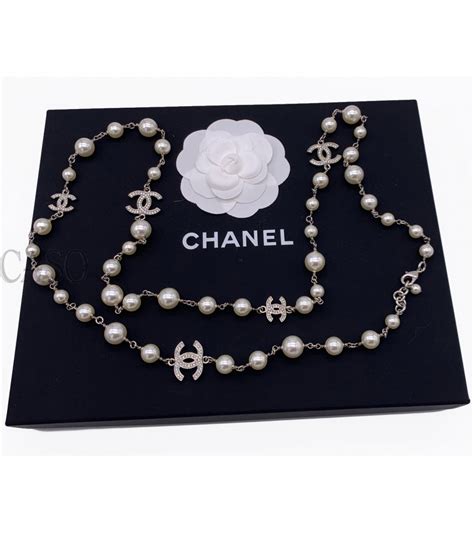 collana lunga chanel con perle|Collane .